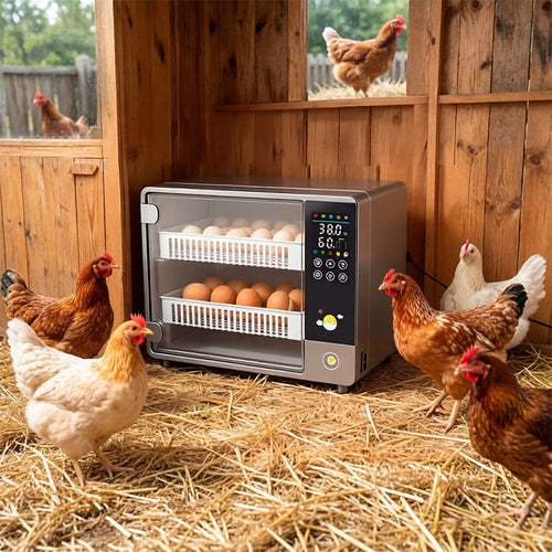 24-Egg Automatic Turning Incubator, Digital Hatchery Machine for Chicken, Duck, and Quail, Touch-Control Poultry Equipment
