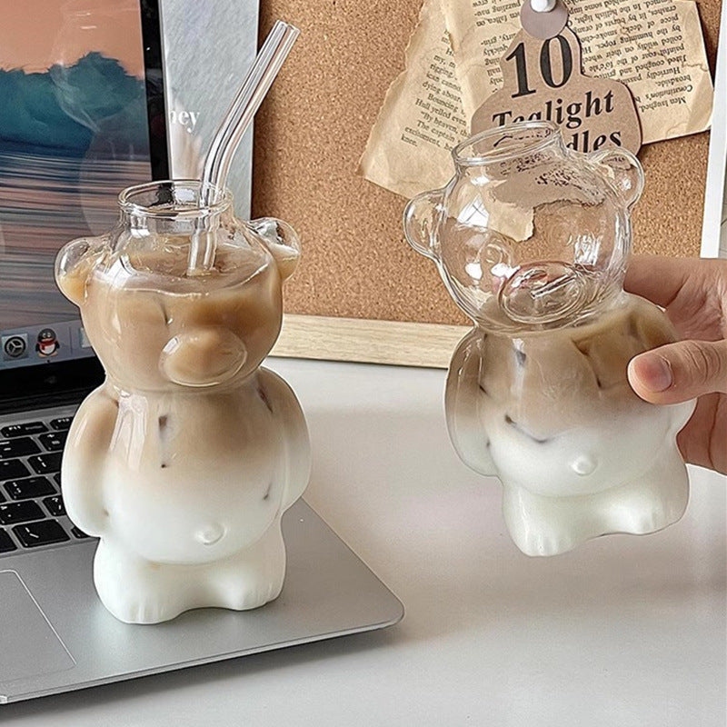 Bear cup coffee cup cartoon glass cup