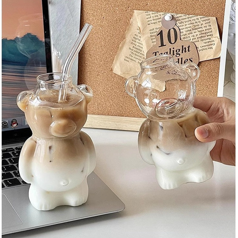 Bear cup coffee cup cartoon glass cup
