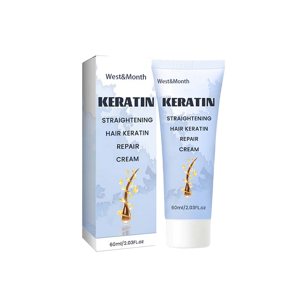 West&Month Straightening Hair Keratin Ratin Repair Cream, Repair Silky Hair Care Moisturizing Hair Mask Treatment Cream