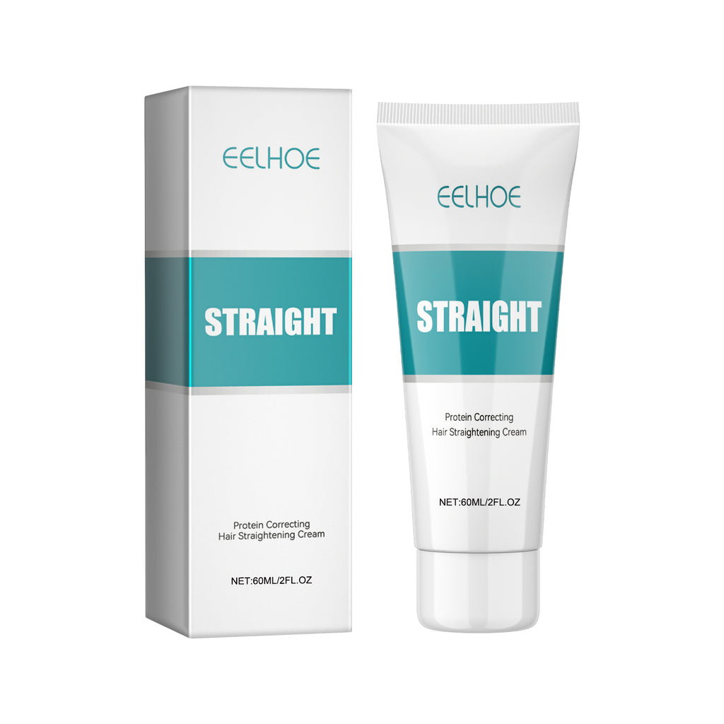 Protein Correction Hair Straightening Cream, Smoothing Frizz Repair Split Damaged Hair Straightening Treatment Cream