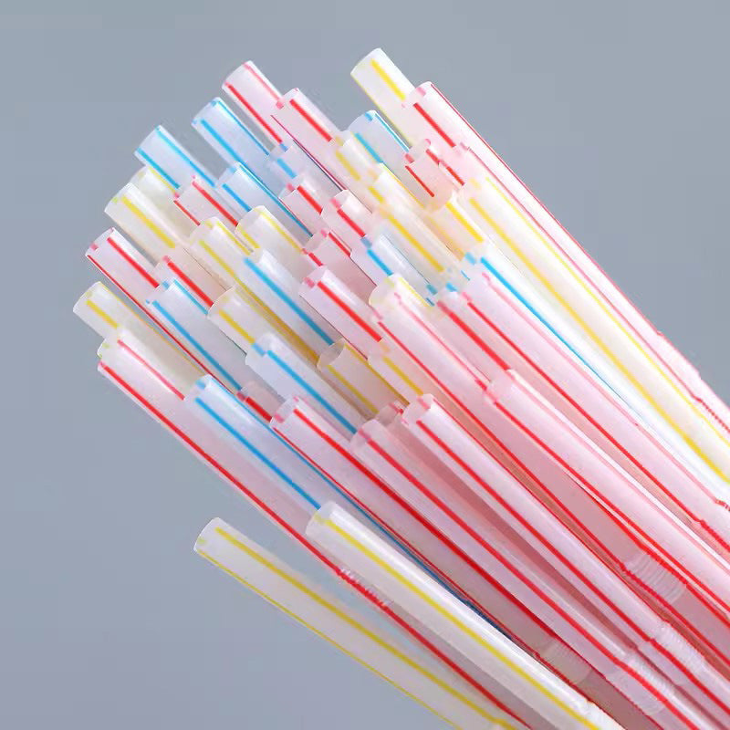 Pajitas de plástico flexibles y coloridas, paquete de 100 unidades, extra largas y articuladas