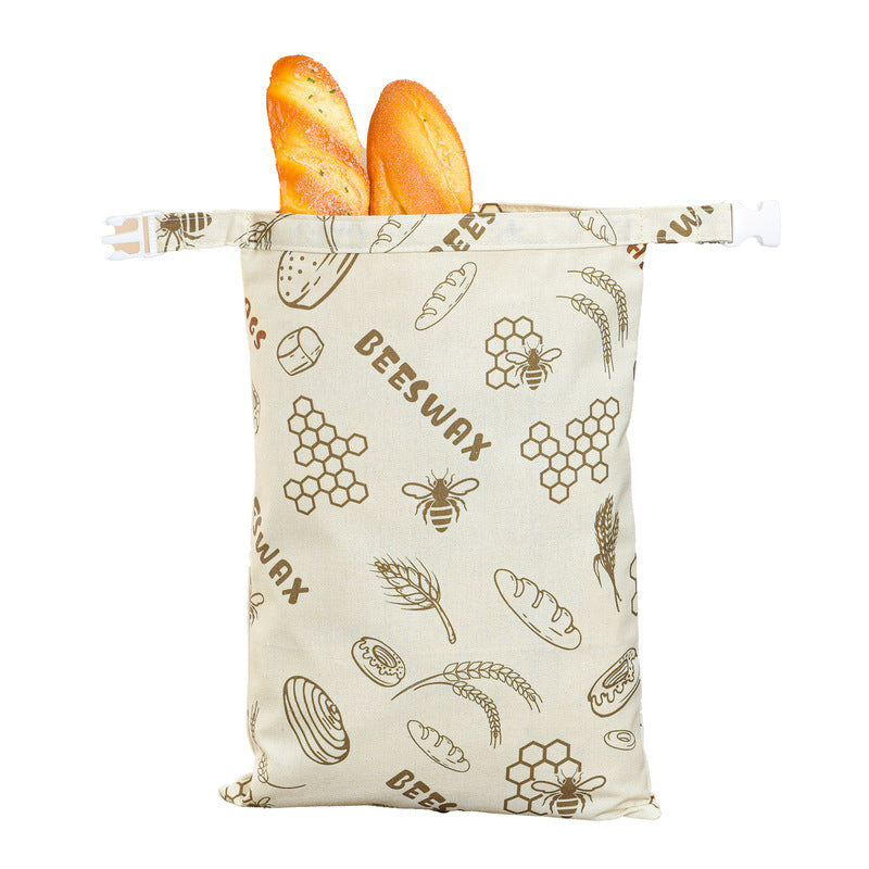 Bolsas reutilizables de cera de abeja para pan – Bolsas de algodón con forro de cera de abeja natural para almacenamiento en congelador y nevera