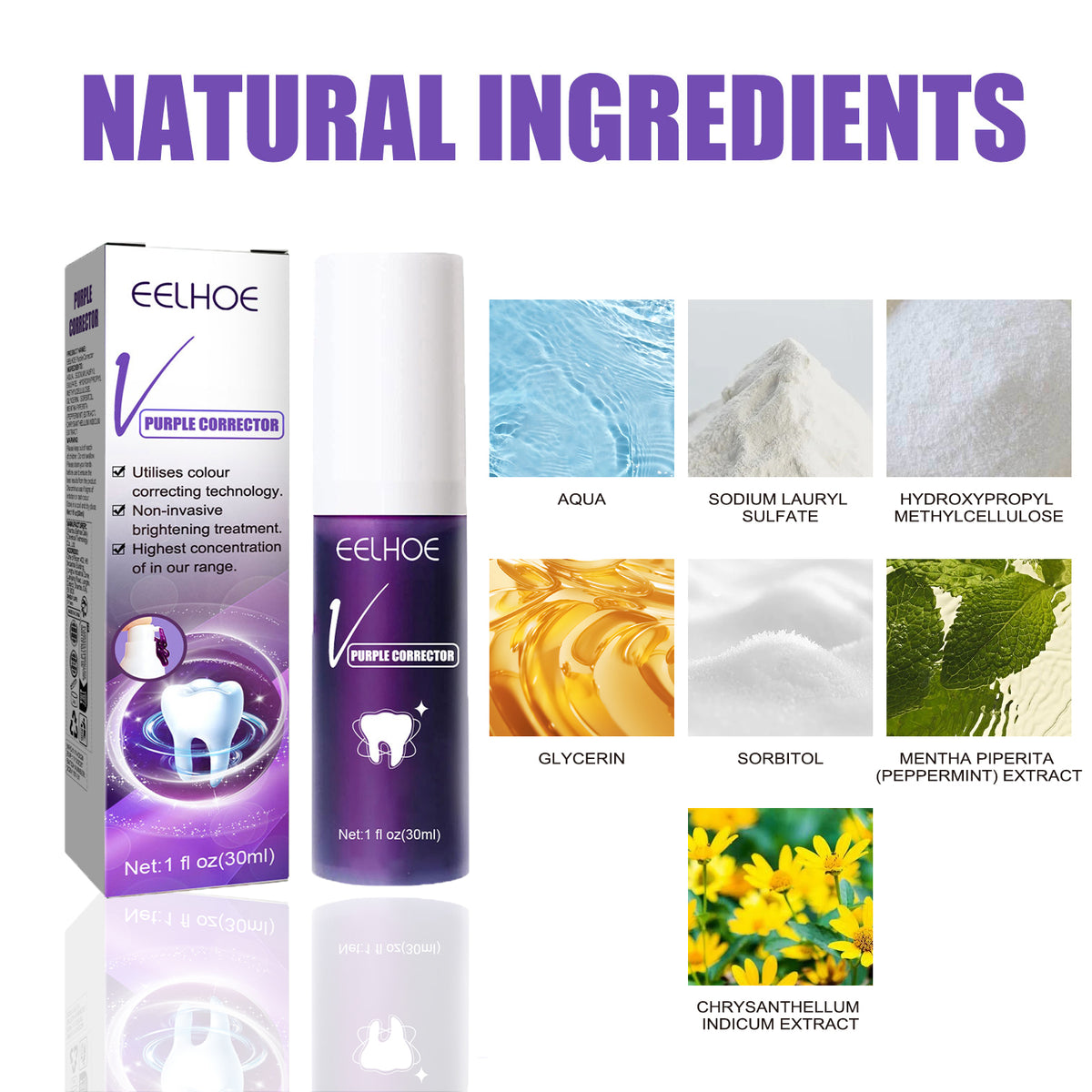 Teeth Whitening Toothpaste, Removes Teeth Stains and Odors, Oral Care for Brighter and Whiter Teeth