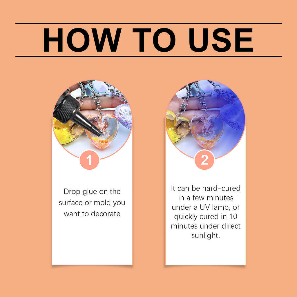 Dowmoo UV Curing Adhesive Handmade DIY High Transparency Epoxy Resin Creative Curing Adhesive