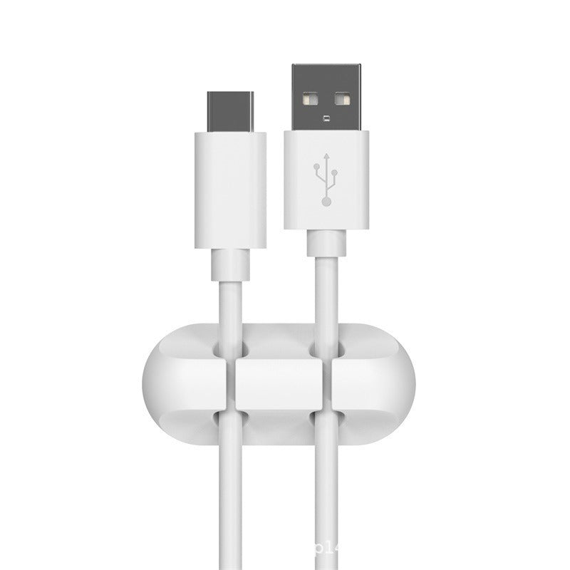 Creative silicone storage hub charging cable organize data cable holder mobile phone desktop cable organizer