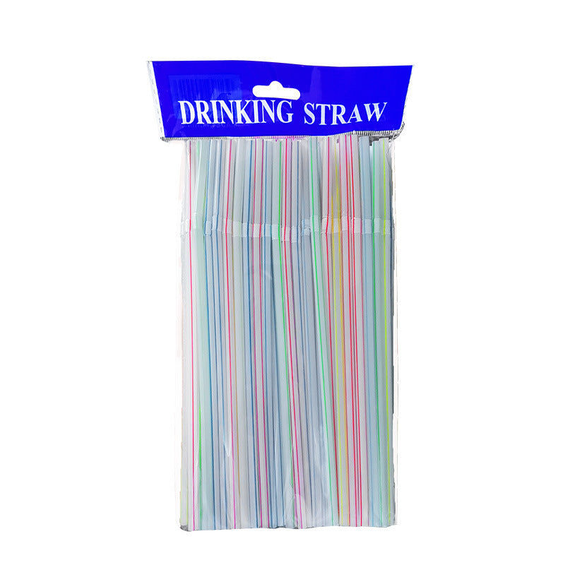 Pajitas de plástico flexibles y coloridas, paquete de 100 unidades, extra largas y articuladas