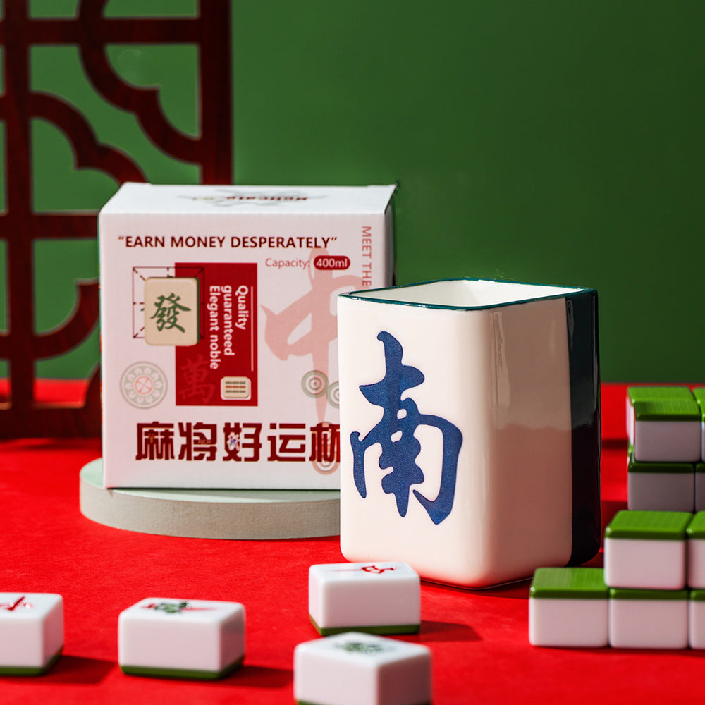 Mahjong Shaped Ceramic Water Cup Coffee Cup Mug