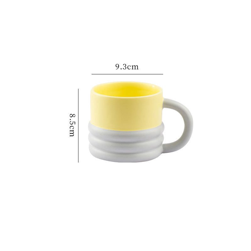 Taza de estilo Ins, taza con galvanoplastia, creativa, de cerámica para el hogar, taza de café para oficina, taza de regalo de alto valor.