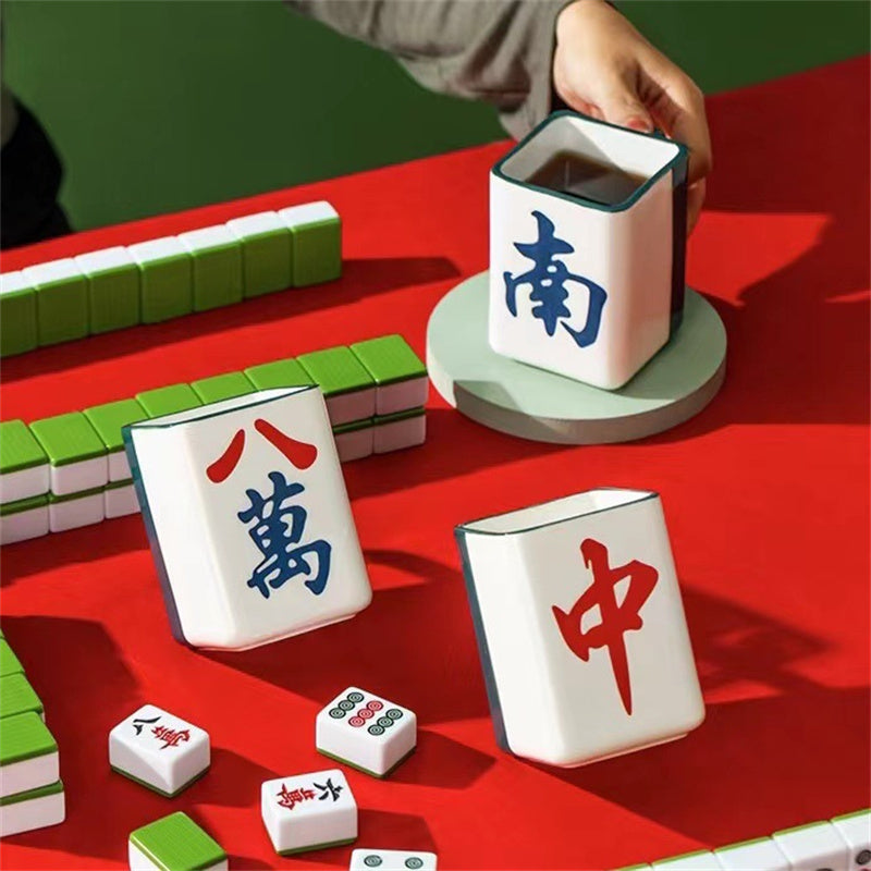 Mahjong Shaped Ceramic Water Cup Coffee Cup Mug
