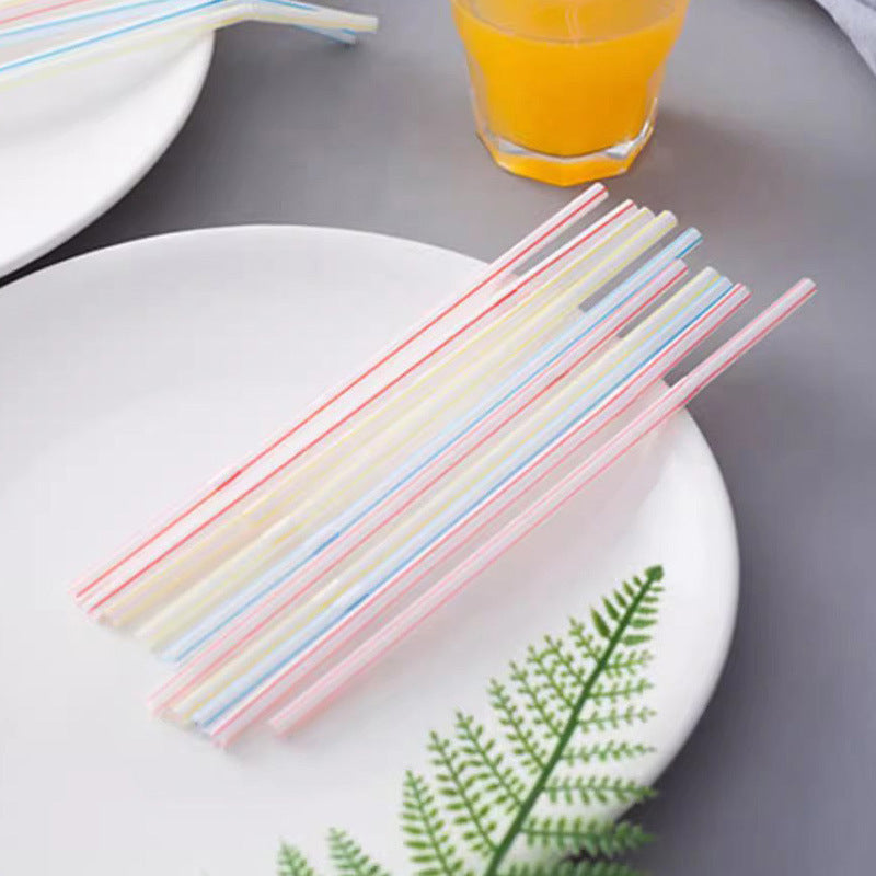 Pajitas de plástico flexibles y coloridas, paquete de 100 unidades, extra largas y articuladas