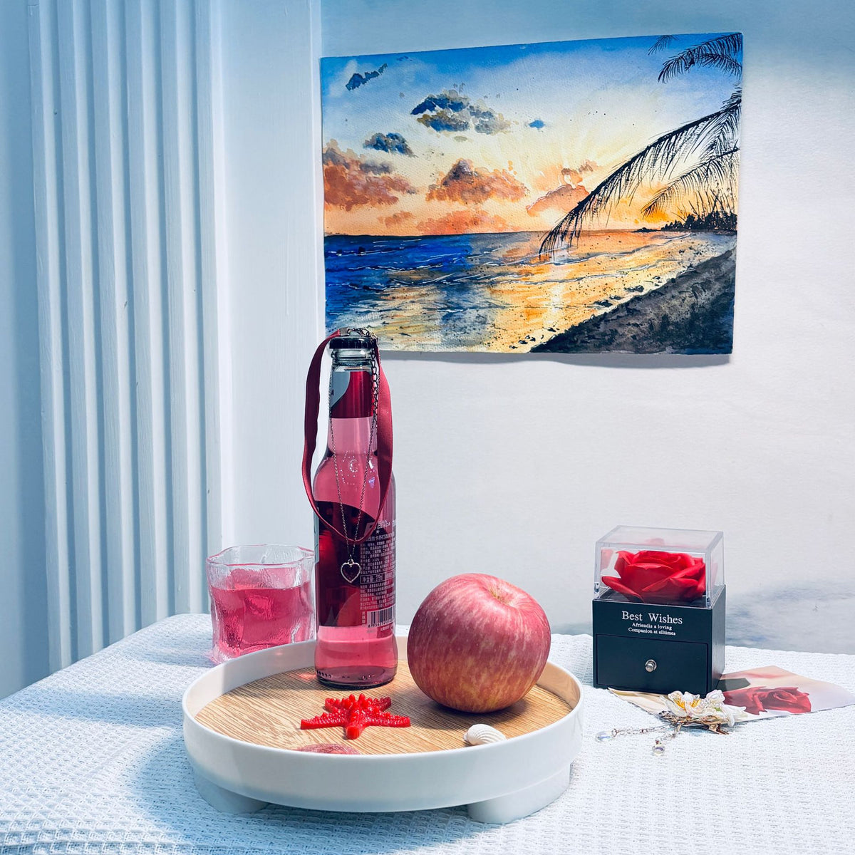 Bandeja de almacenamiento de cosméticos para escritorio, bandeja decorativa para la entrada
