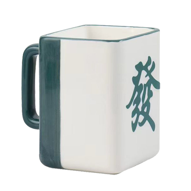 Mahjong Shaped Ceramic Water Cup Coffee Cup Mug