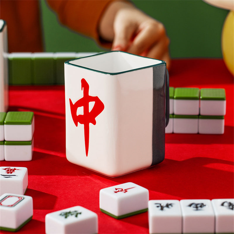 Mahjong Shaped Ceramic Water Cup Coffee Cup Mug