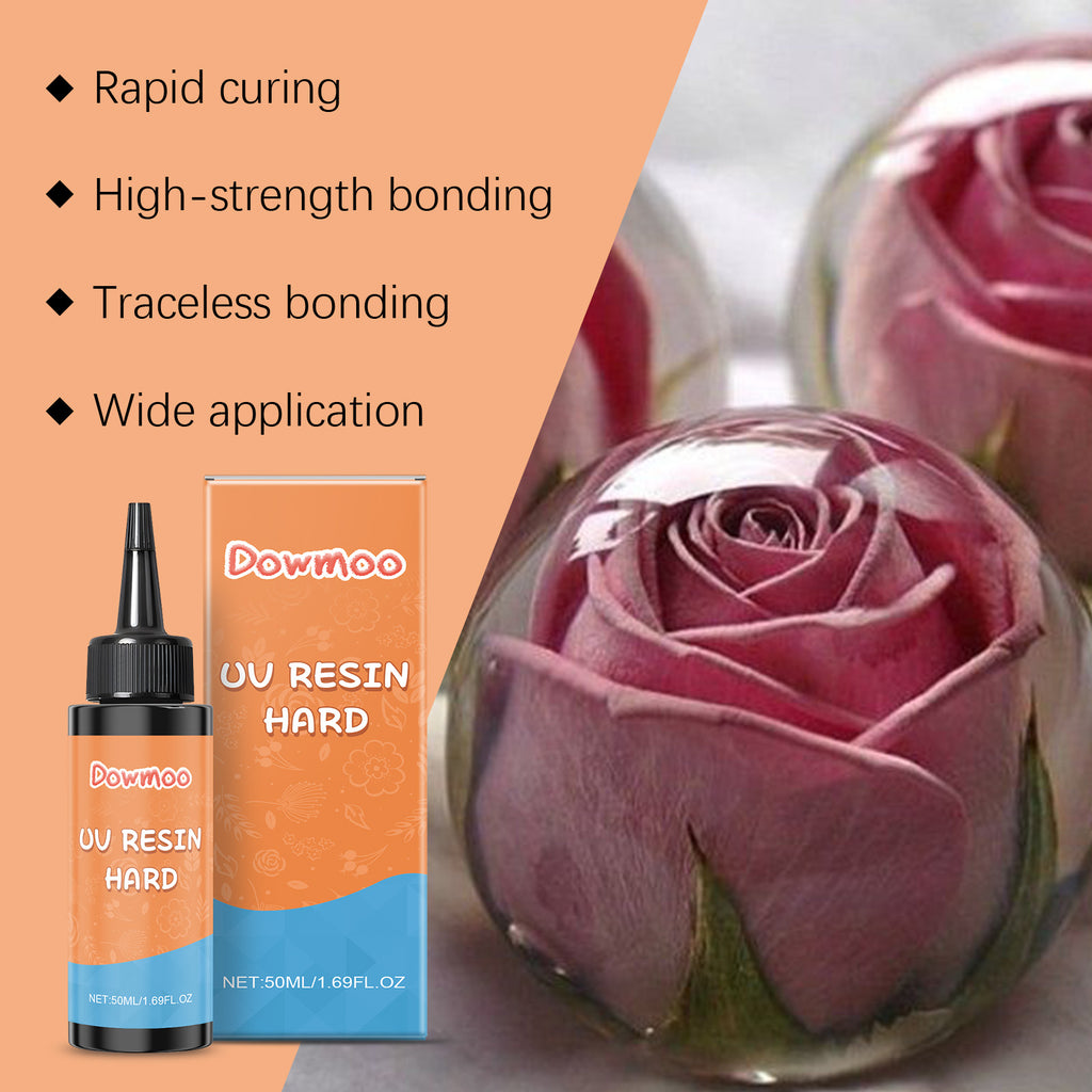 Dowmoo UV Curing Adhesive Handmade DIY High Transparency Epoxy Resin Creative Curing Adhesive