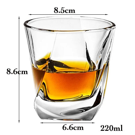 Modische Whiskygläser, Scotch Whisky, Bourbon, Cocktails, RUM, langlebige Whiskygläser