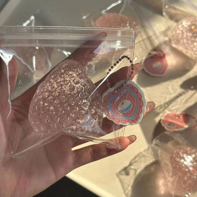 Erdbeer-Tangetanz-Fidget-Spielzeug – Langsam aufspringendes Stressabbau-Spielzeug für Kinder, Erwachsene, Büro & Partygeschenke – Quetschgeschenk