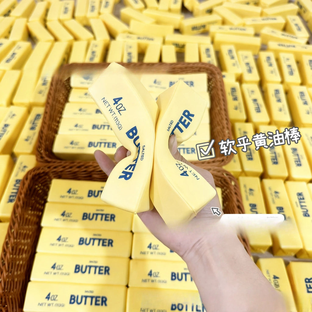Erdbeer-Butter Squishy Super Weiches Lebensmittel-Squishy-Spielzeug Stressabbau Feuchtigkeitsspendendes Quetsch-Fidget-Spielzeug Butter-Stick Schokoladen-Squishy-Spielzeug