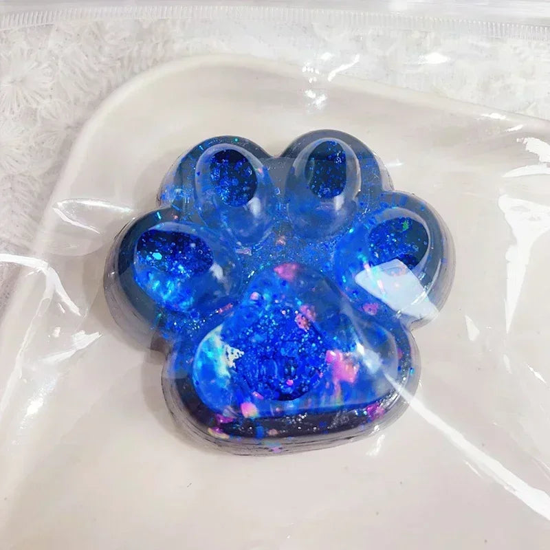 Halloween Dark Starry Sky Series Cat Claw Squishy Fidget Toy Cute Cat Paw Silikon Slow Rebound Pinch Dekompressionsspielzeug