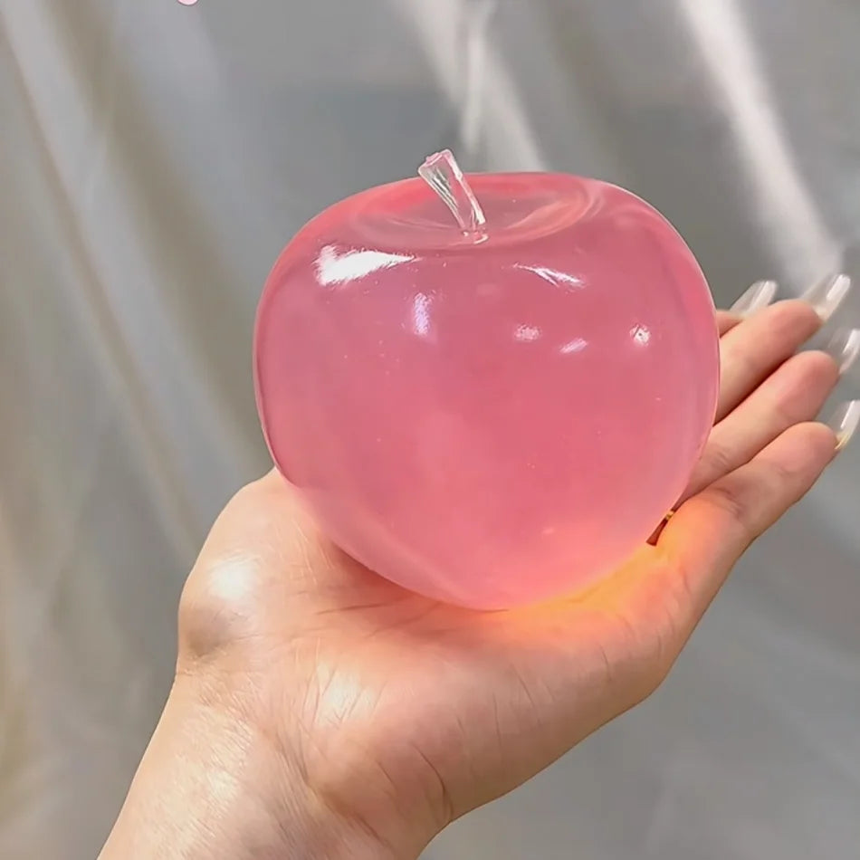 ASMR Apfel-Formbarer Stressball Kokosnussöl Quetschbarer Transparenter Apfel Nicht-Springender Quetschball Sensorisches Spielzeug Stressabbau-Spielzeug