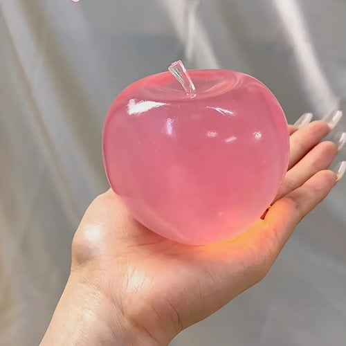 ASMR Apfel-Formbarer Stressball Kokosnussöl Quetschbarer Transparenter Apfel Nicht-Springender Quetschball Sensorisches Spielzeug Stressabbau-Spielzeug