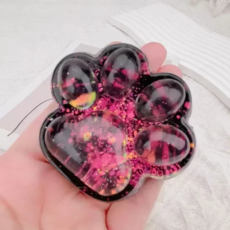 Halloween Dark Starry Sky Series Cat Claw Squishy Fidget Toy Cute Cat Paw Silikon Slow Rebound Pinch Dekompressionsspielzeug