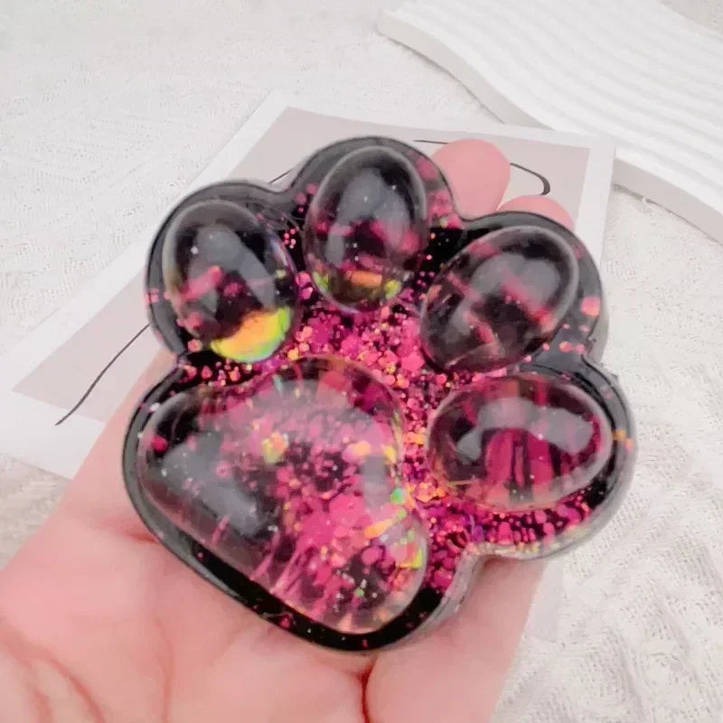 Halloween Dark Starry Sky Series Cat Claw Squishy Fidget Toy Cute Cat Paw Silikon Slow Rebound Pinch Dekompressionsspielzeug