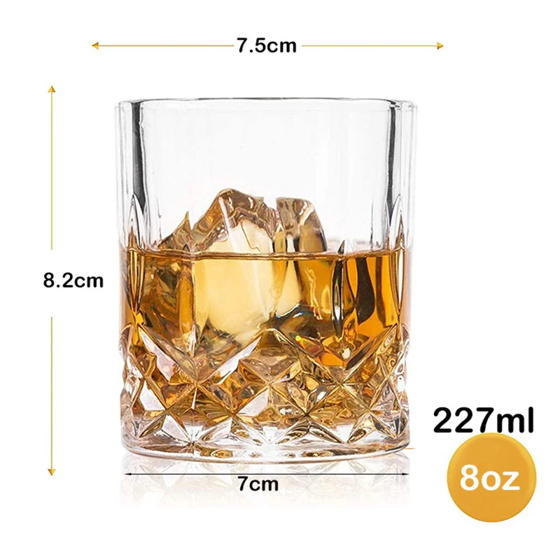 Modische Whiskygläser, Scotch Whisky, Bourbon, Cocktails, RUM, langlebige Whiskygläser